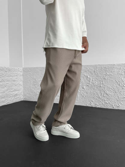 Ribbed Tube Leg Trousers（BUY 2 FREE SHIPPING）