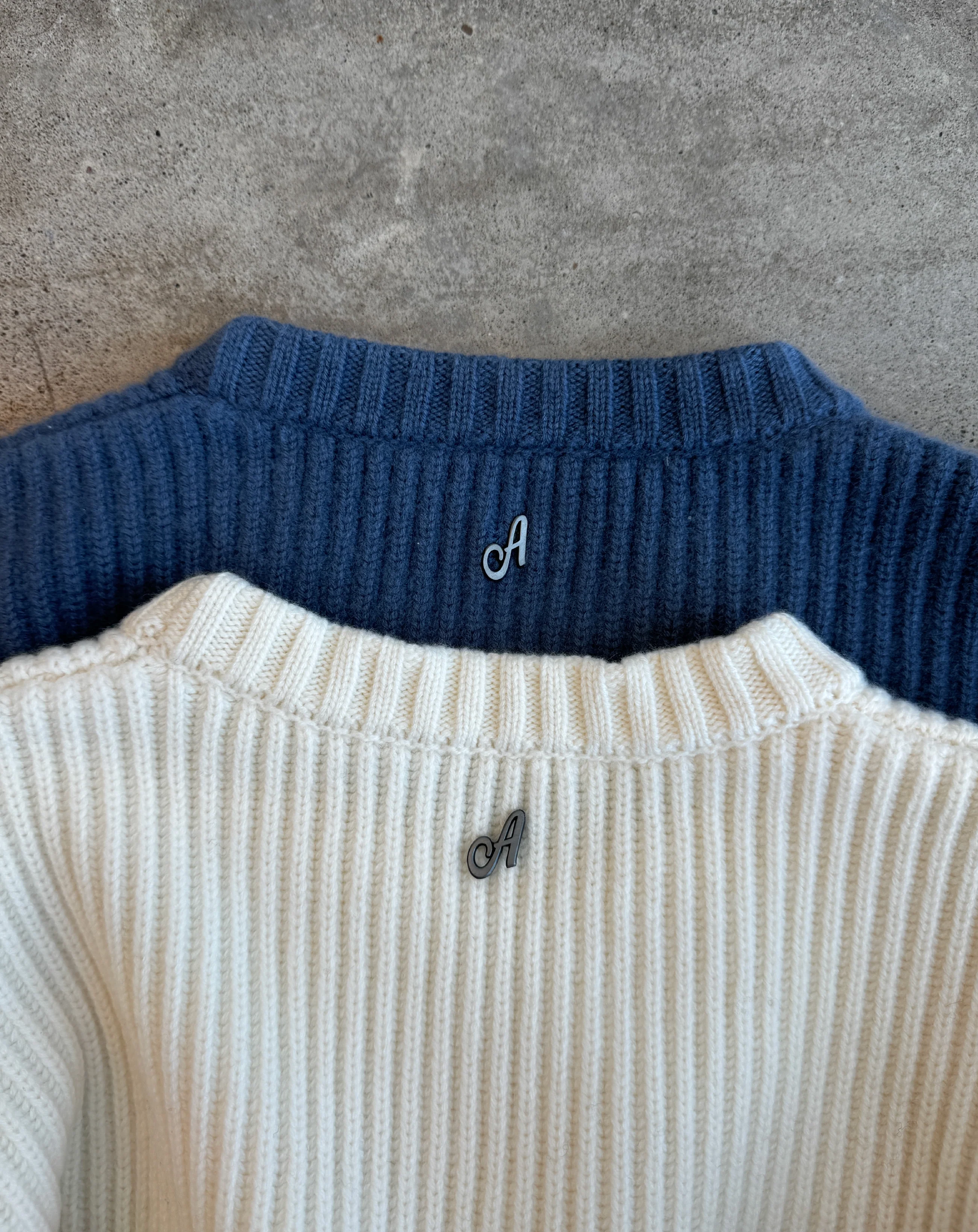Vertical Print Loose Sweater