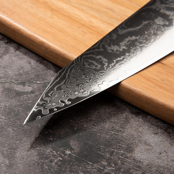 Meisai Kiritsuke 大马士革刀刀片细节