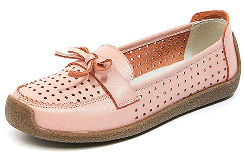 breathable loafer shoes color pink size 5.5 for women