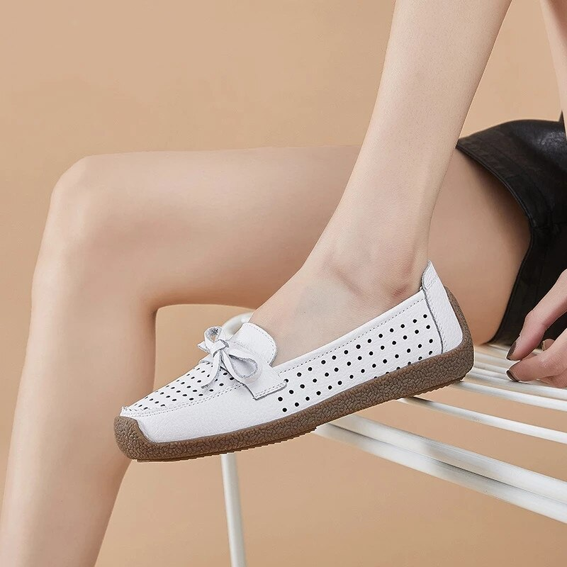 slip on loafer shoes color white size 8.5 for women