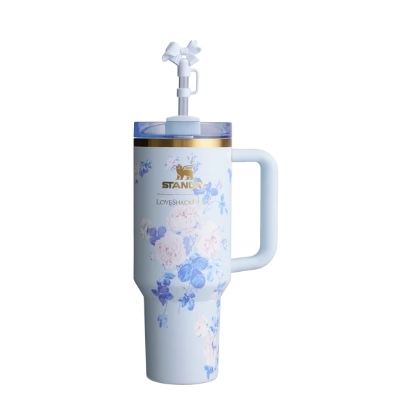 Stanthtley X LoveShathtckFancy Flowstate Quencher 40oz Tumbler