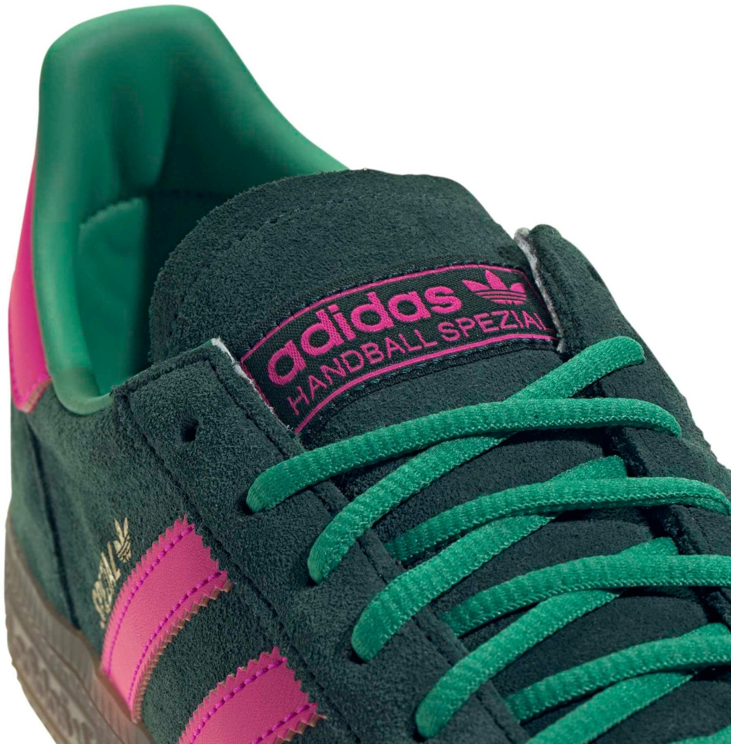 adidas Men's Handball Spezial Shoes - Aurora Ivy/Shock Pink/Gum - View 7