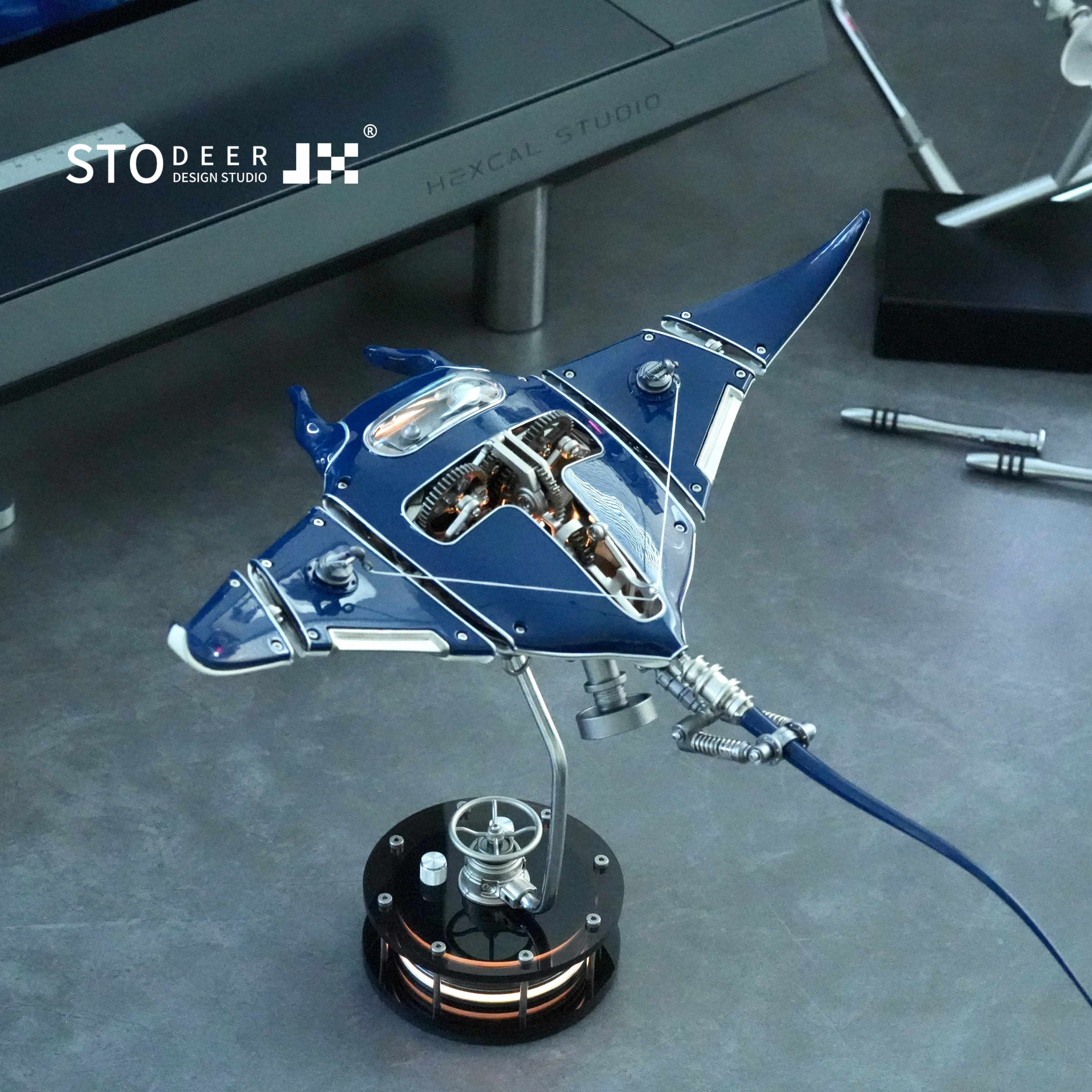 Innovative Mechanical Metal Manta Rays Model Steampunk Style 3D Metal Puzzle Kit SD-01