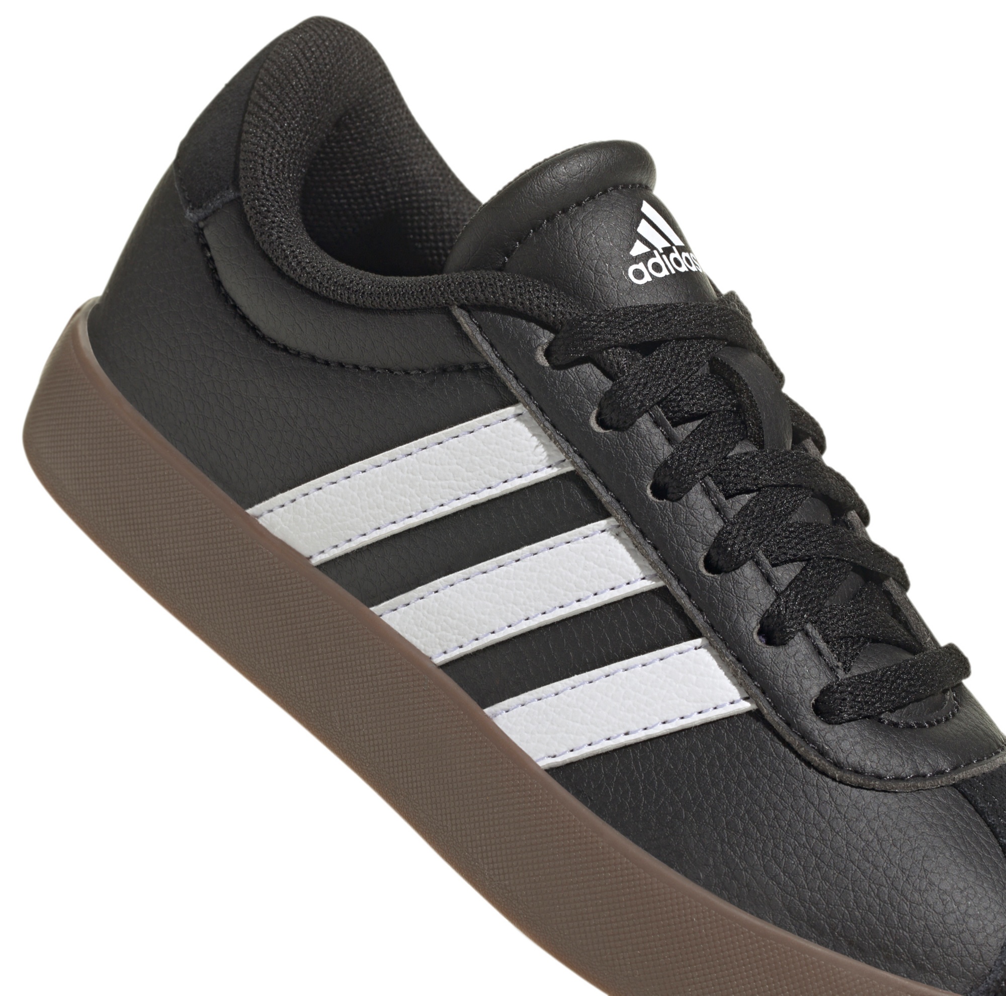 adidas Kids' Grade School VL Court Low Shoes - Black/White - View 7