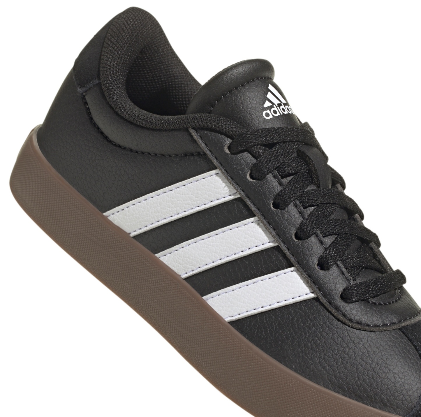 adidas Kids' Grade School VL Court Low Shoes - Black/White - View 7