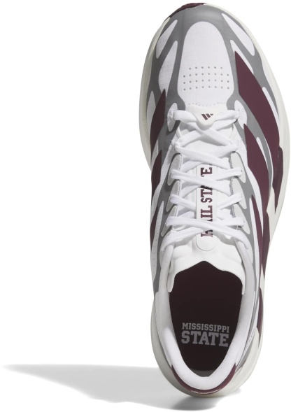 adidas Men's Adizero EVO SL EXO Mississipi State Running Shoes - Ftwr White/Core Black/Team Maroon - View 3