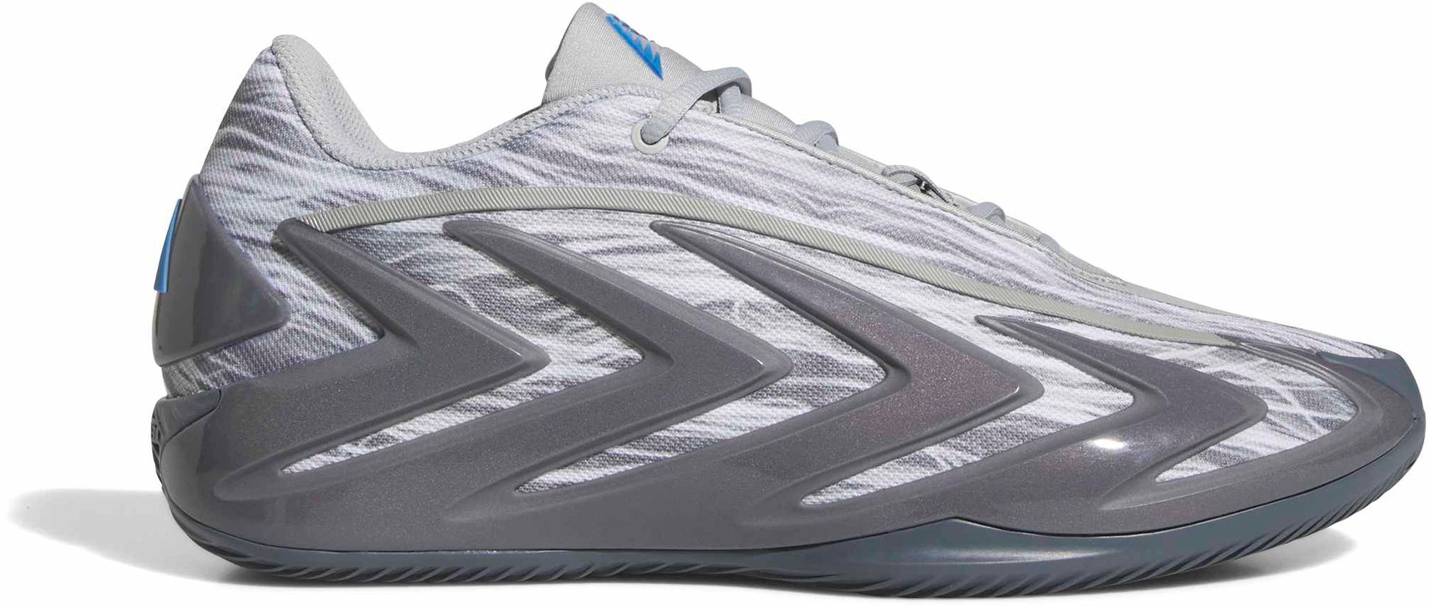 adidas Anthony Edwards 3 'Snow Camo' Basketball Shoes - Dark/Light Grey - View 1
