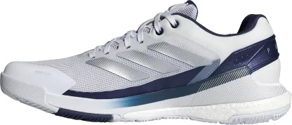 adidas Men's Crazyquick BOOST Padel Shoes - Ftwr White/Silver Met./Dark Blue - View 6