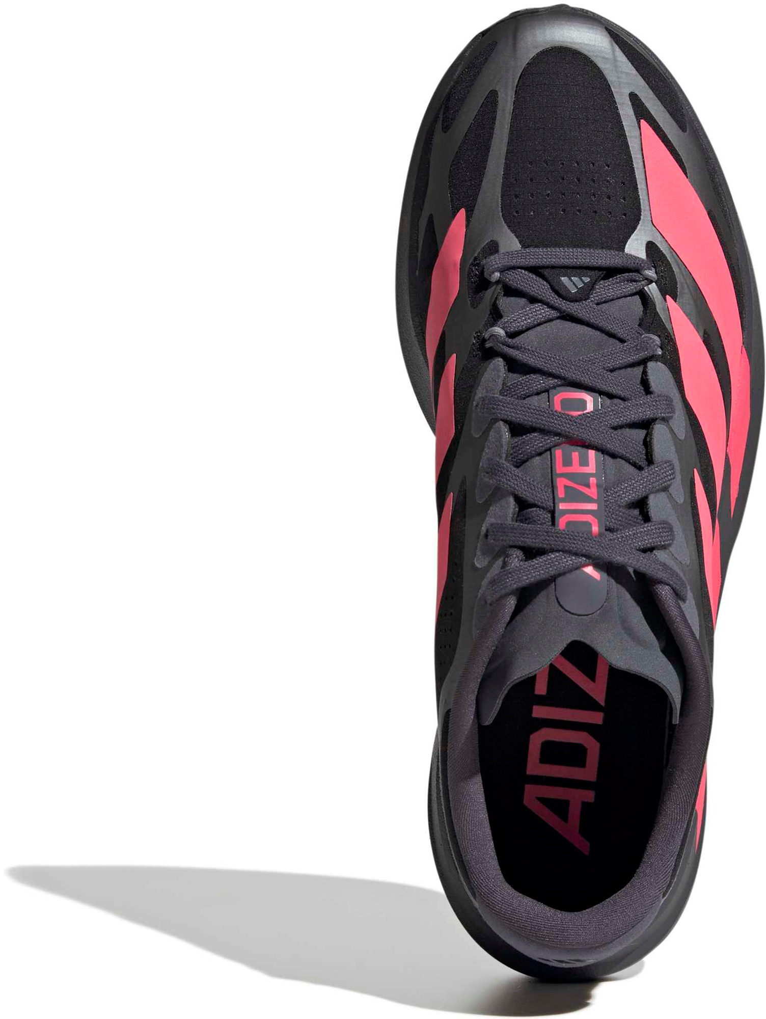 adidas Men's Adizero EVO SL Running Shoes - Black/Solar Turbo/Iron Mtllc - View 2