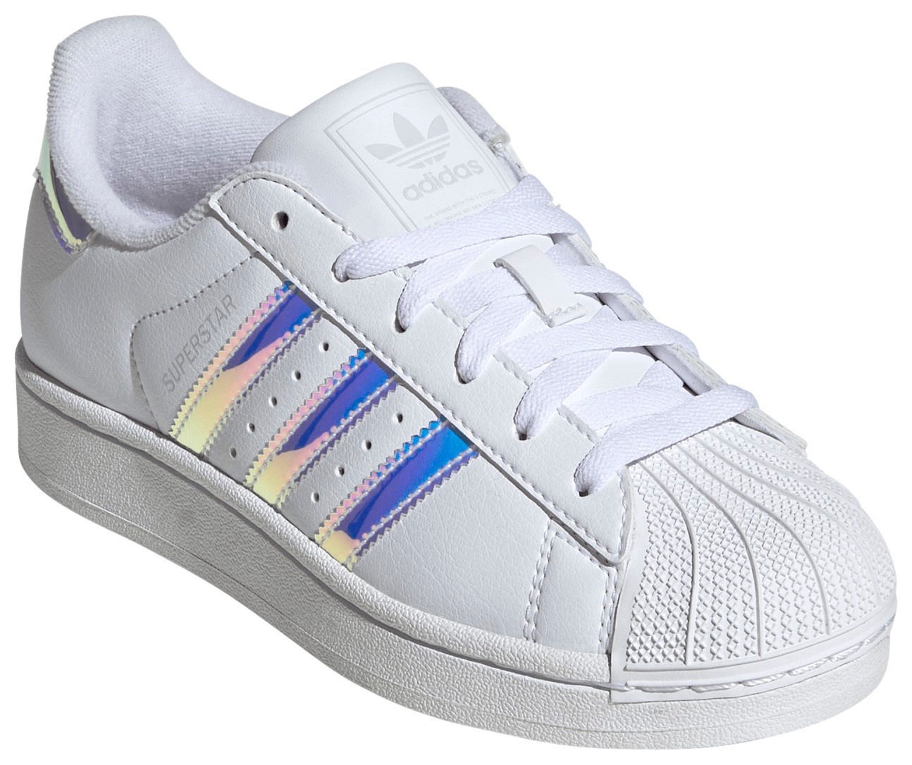 adidas Kids' Grade School Superstar II Shoes - White/Blue - View 5