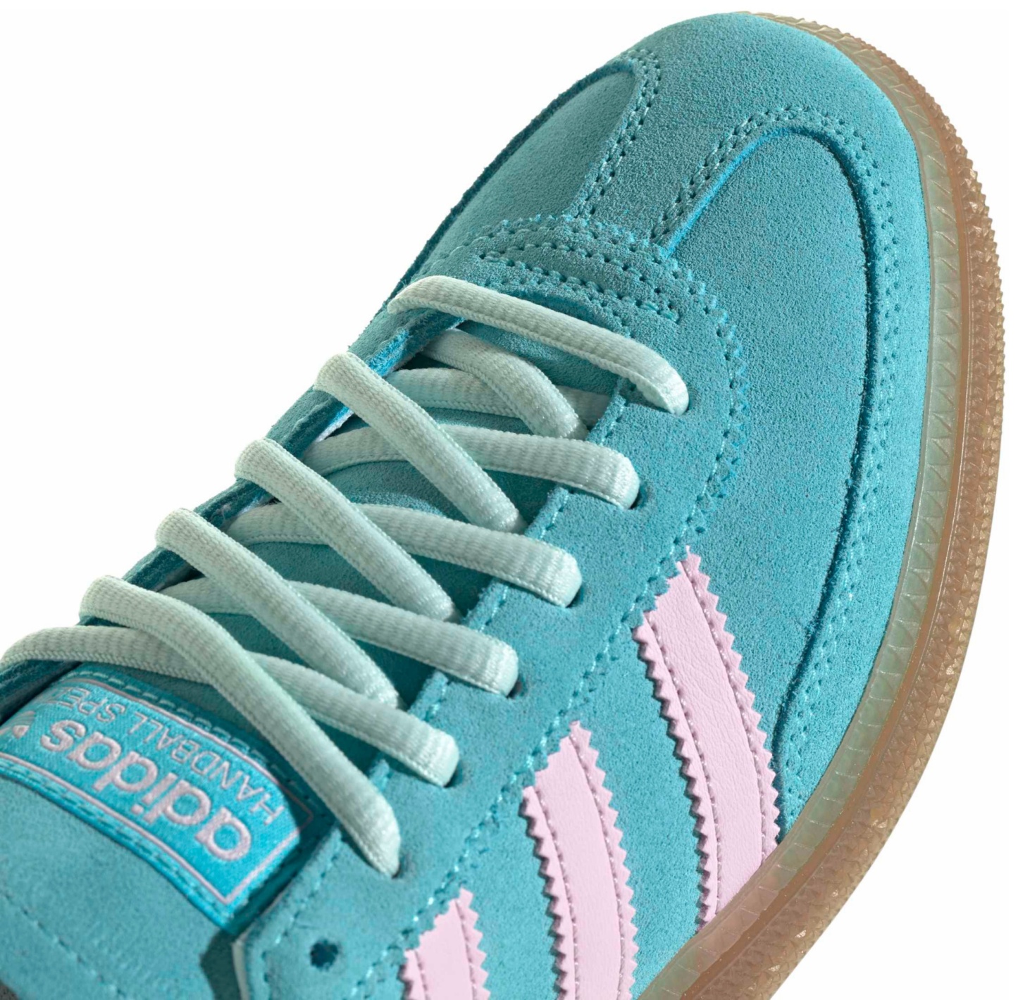 adidas Kids' Grade School Handball Spezial Shoes - Pulse Aqua/Clear Pink/Gum - View 7