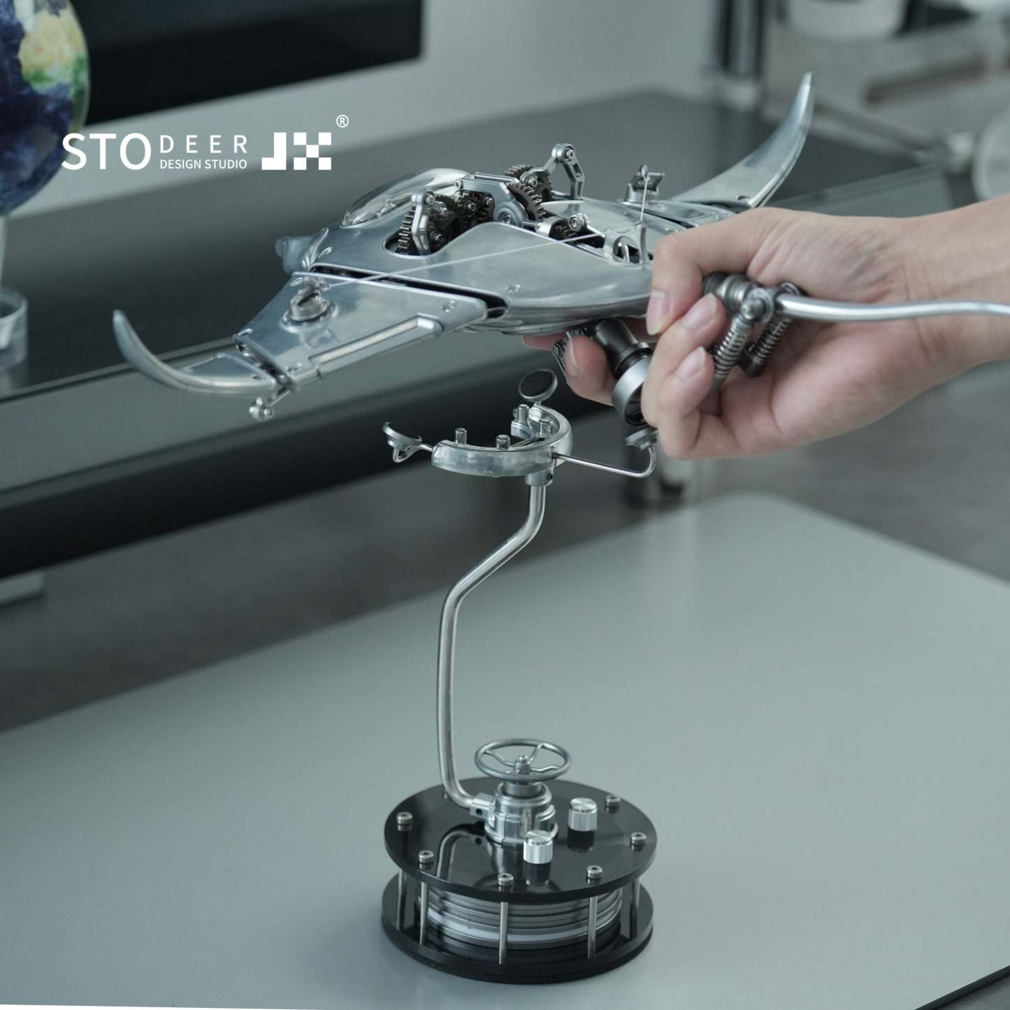 Innovative Mechanical Metal Manta Rays Model Steampunk Style 3D Metal Puzzle Kit SD-01