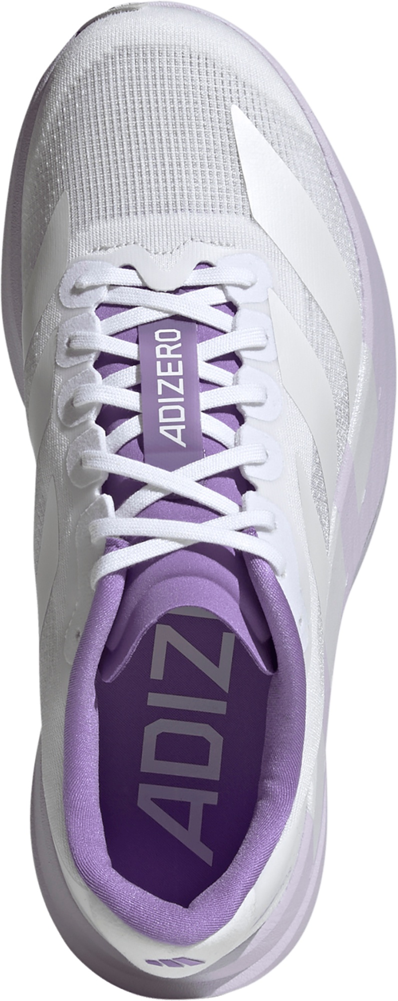 adidas Women's Adizero EVO SL Running Shoes - White/Zero Metallic/Purple Tint - View 2