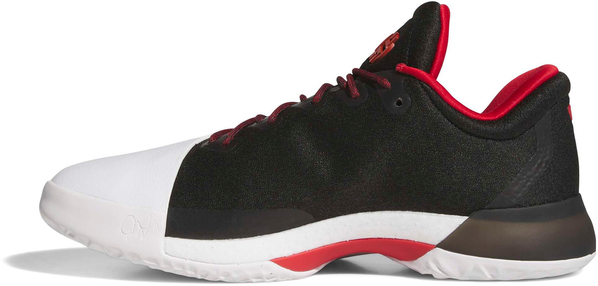 adidas Harden Vol. 1 'Pioneer' Basketball Shoes - Core Black/Ftwr White/Better Scarlet - View 4