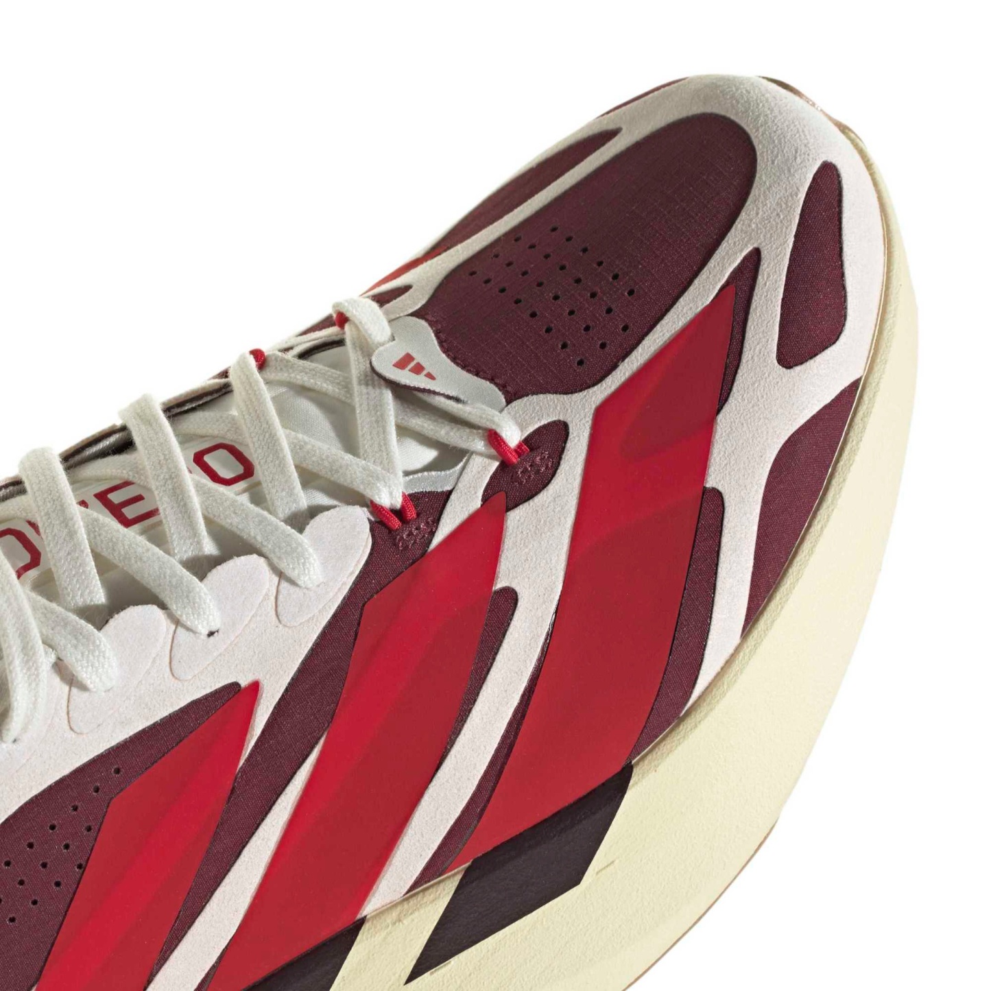adidas Men's Adizero EVO SL EXO Suede Running Shoes - Off White/Better Scarlet/Maroon - View 7