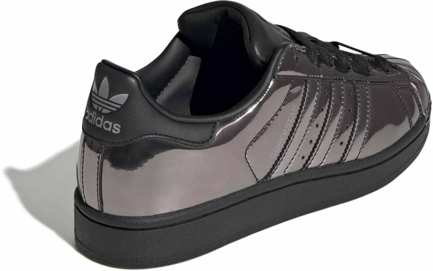 adidas Women's Superstar II Shoes - Chrome Black/Silver - View 5