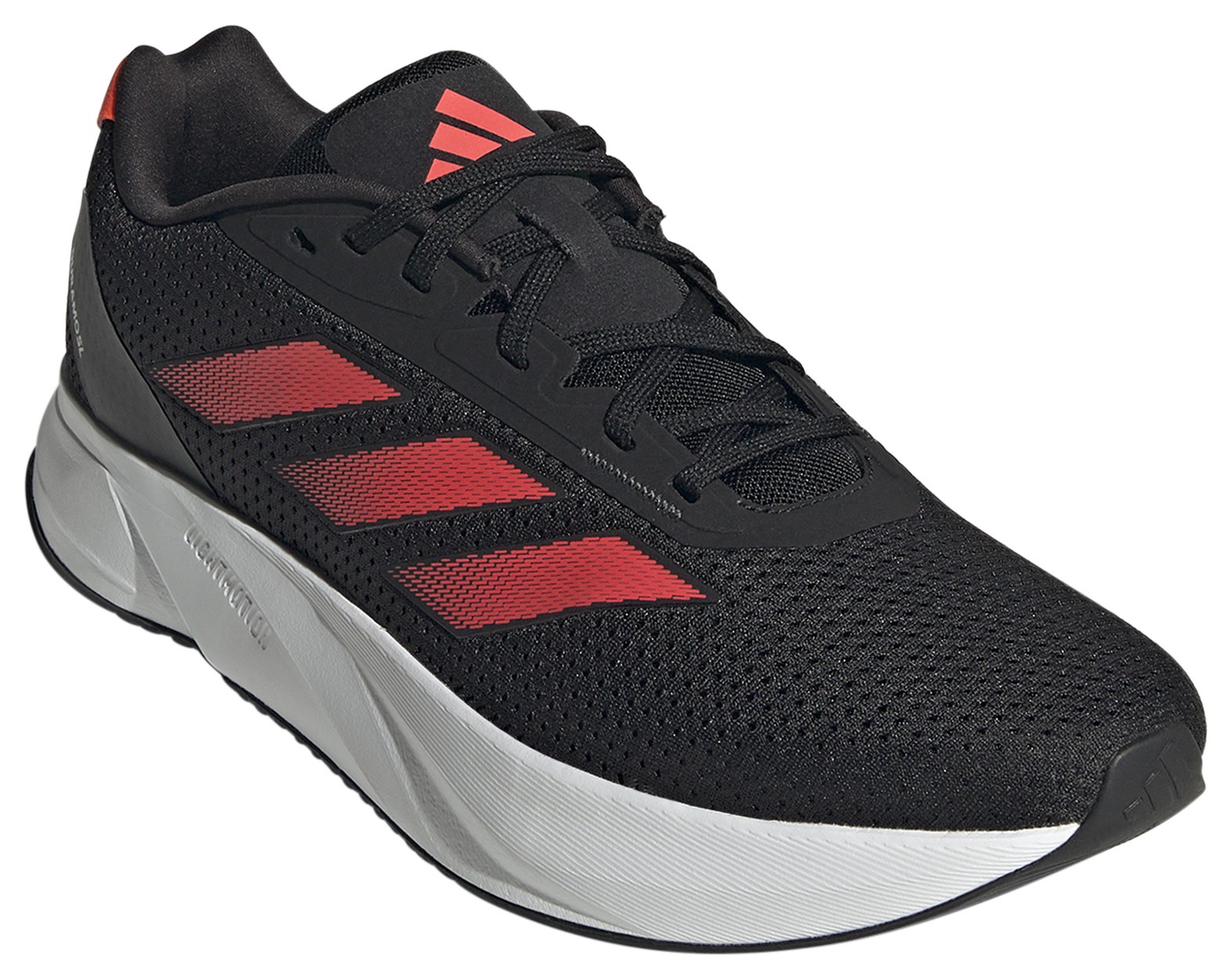 adidas Men's Duramo SL Running Shoes - Black/Solar Red - View 5
