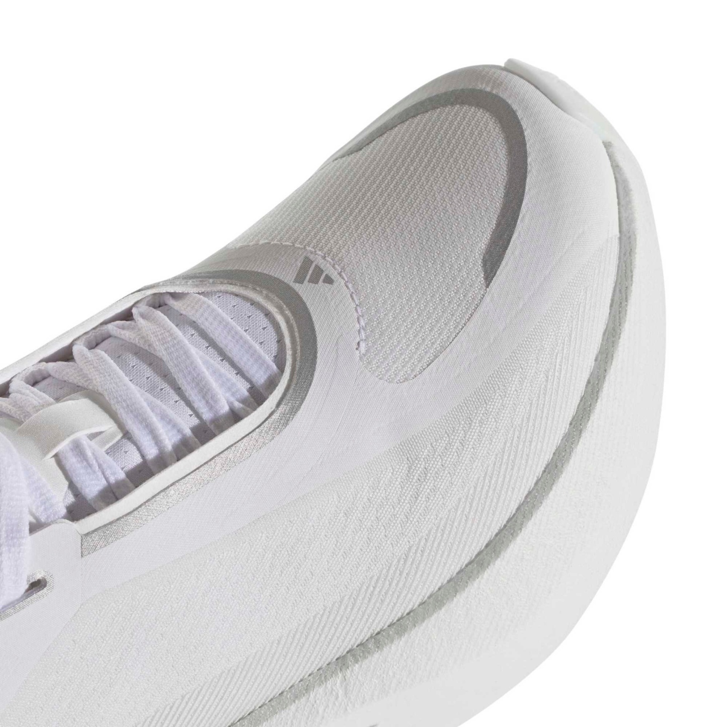 adidas Women's Hyperboost Edge Running Shoes - Ftwr White/Silver Met./Zero Met. - View 8