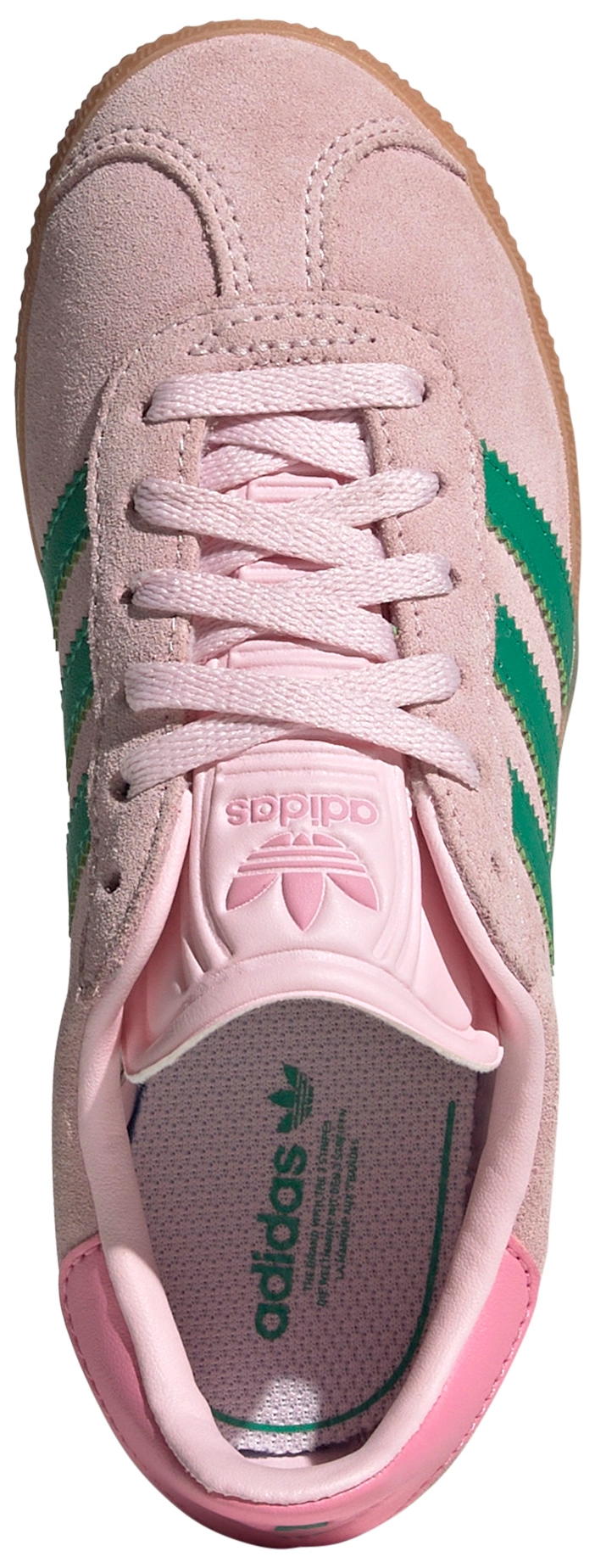adidas Kids' Preschool Gazelle Shoes - Pink/Green - View 2