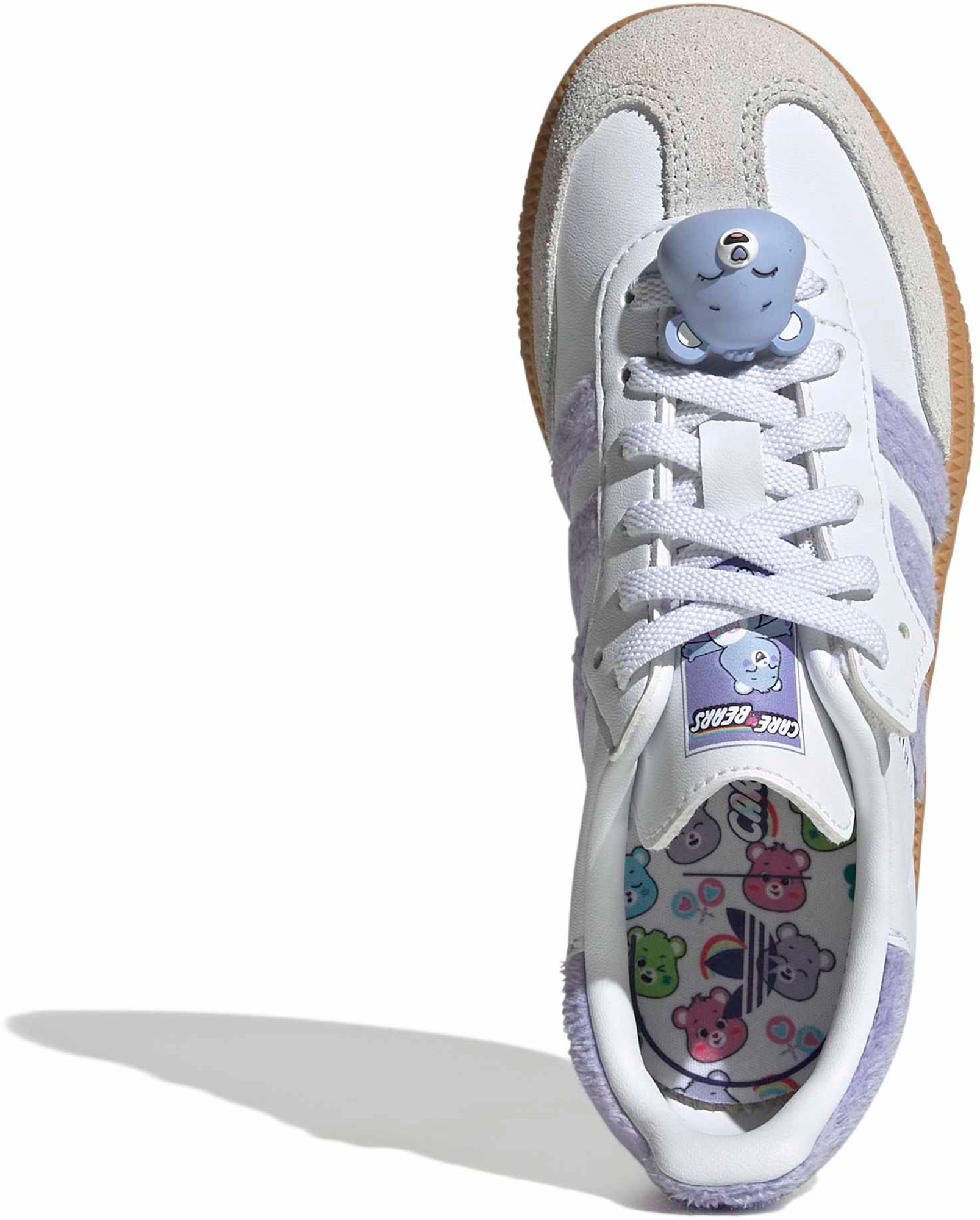 adidas Kids' Preschool Samba Care Bear Shoes - Light Purple/White/Blue Dawn - View 2
