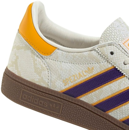 adidas Men's Handball Spezial Shoes - Core White/Collegiate Purple/Crew Yellow - View 8