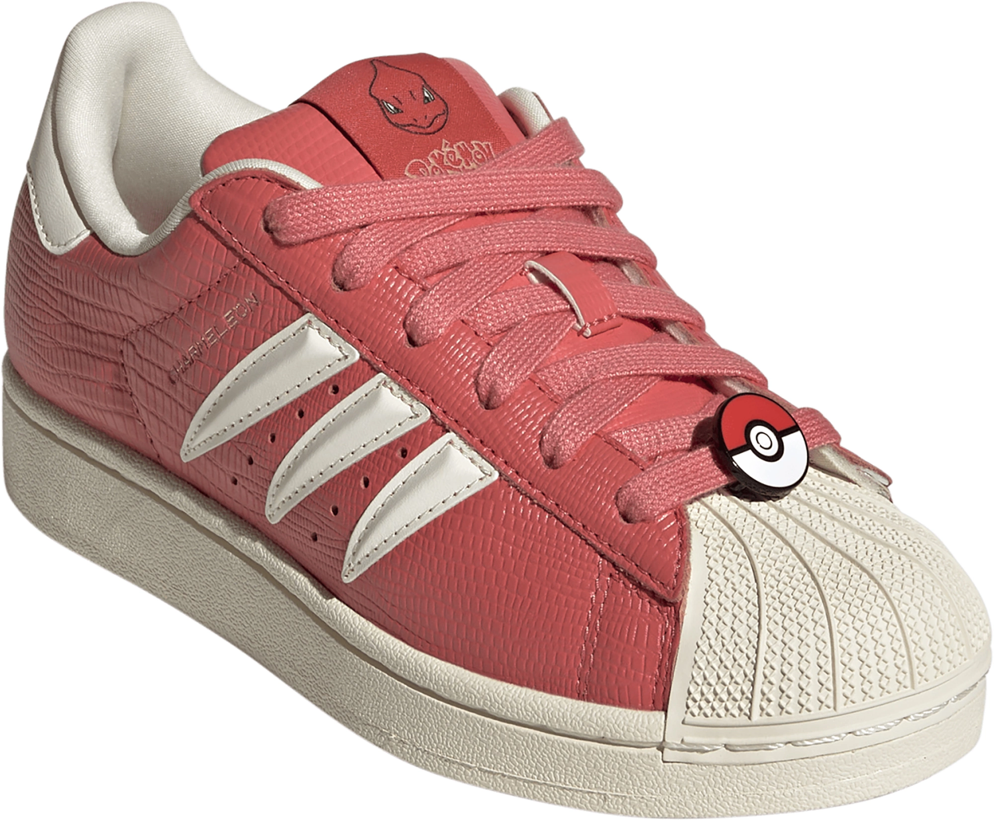 adidas Kids' Grade School Superstar II Shoes - Preloved Scarlet/Preloved Scarlet/Cream White - View 5