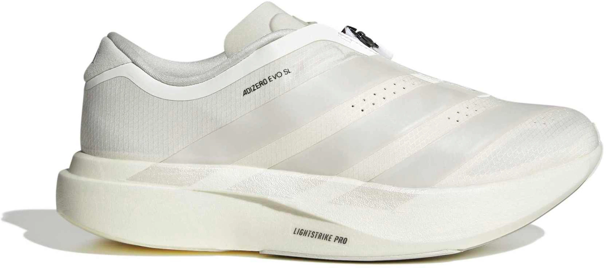 adidas Women's Adizero EVO SL Zip Running Shoes - Core White/Zero Met./Orbit Grey - View 1