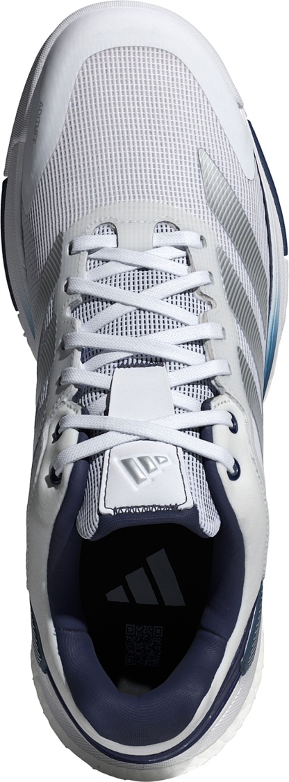 adidas Men's Crazyquick BOOST Padel Shoes - Ftwr White/Silver Met./Dark Blue - View 4