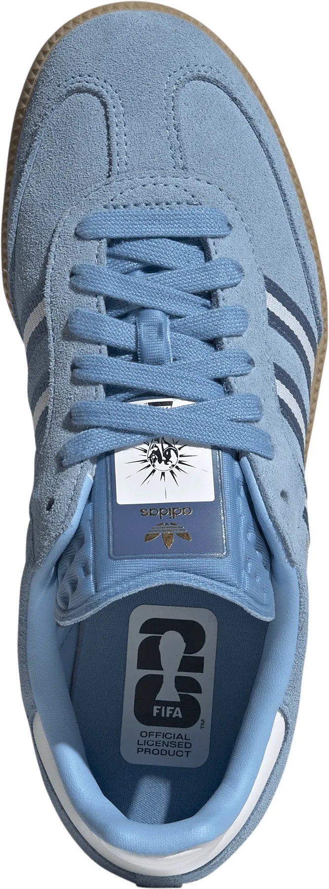 adidas Kids' Grade School FIFA World Cup Samba OG Shoes - Light Blue/White/Gum - View 2