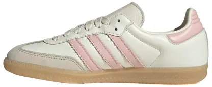 adidas Women's Samba OG Shoes - Off White/Sandy Pink/Gum 3 - View 4