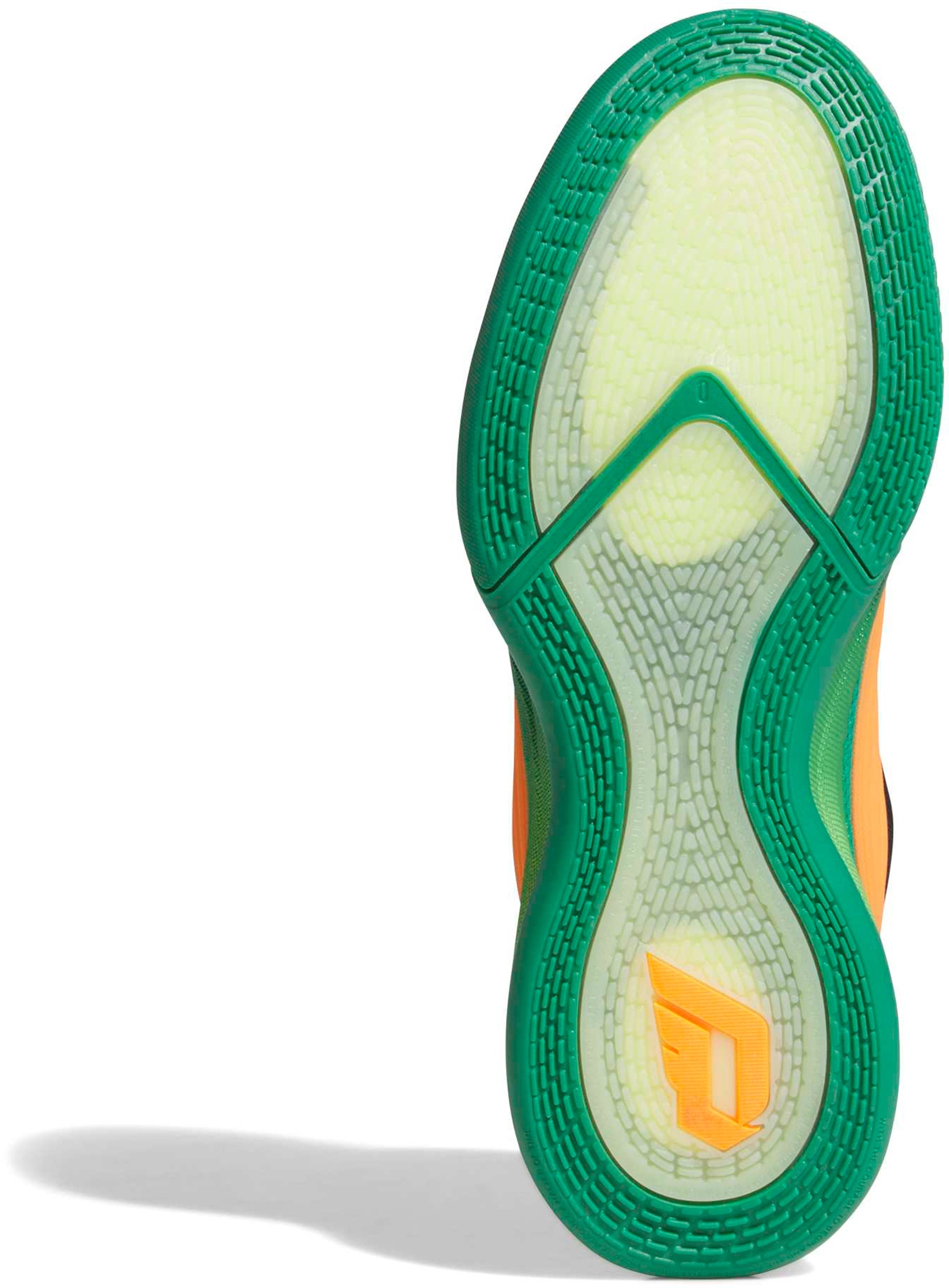 adidas Dame X 'Meet The Moment' Basketball Shoes - Court Green/Lucid Orange/Frozen Lemon - View 3