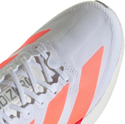 adidas Men's Adizero EVO SL Woven Running Shoes - Ftwr White/Lucid Orange/Lucid Red - View 7