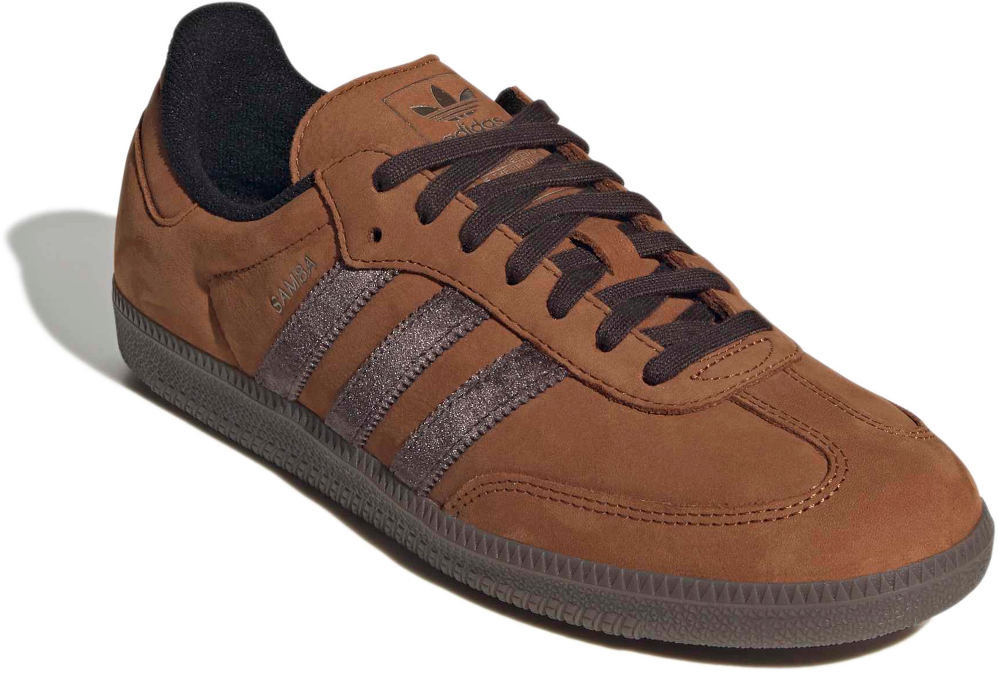 adidas Samba OG Shoes - Nubuck Brnz/Coffee - View 6