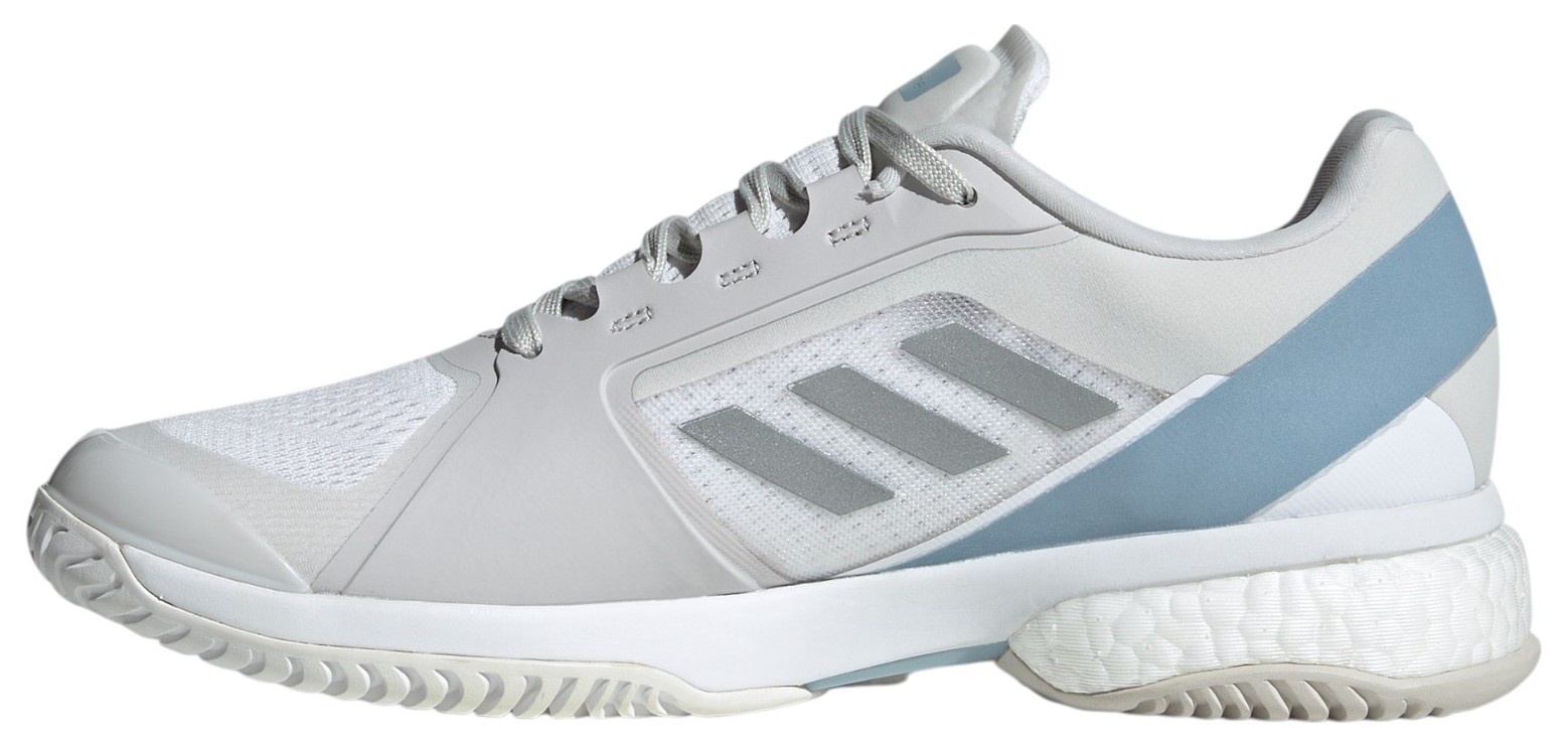 adidas by Stella McCartney Women's Court Tennis Shoes - White/Silver/Blue - View 3