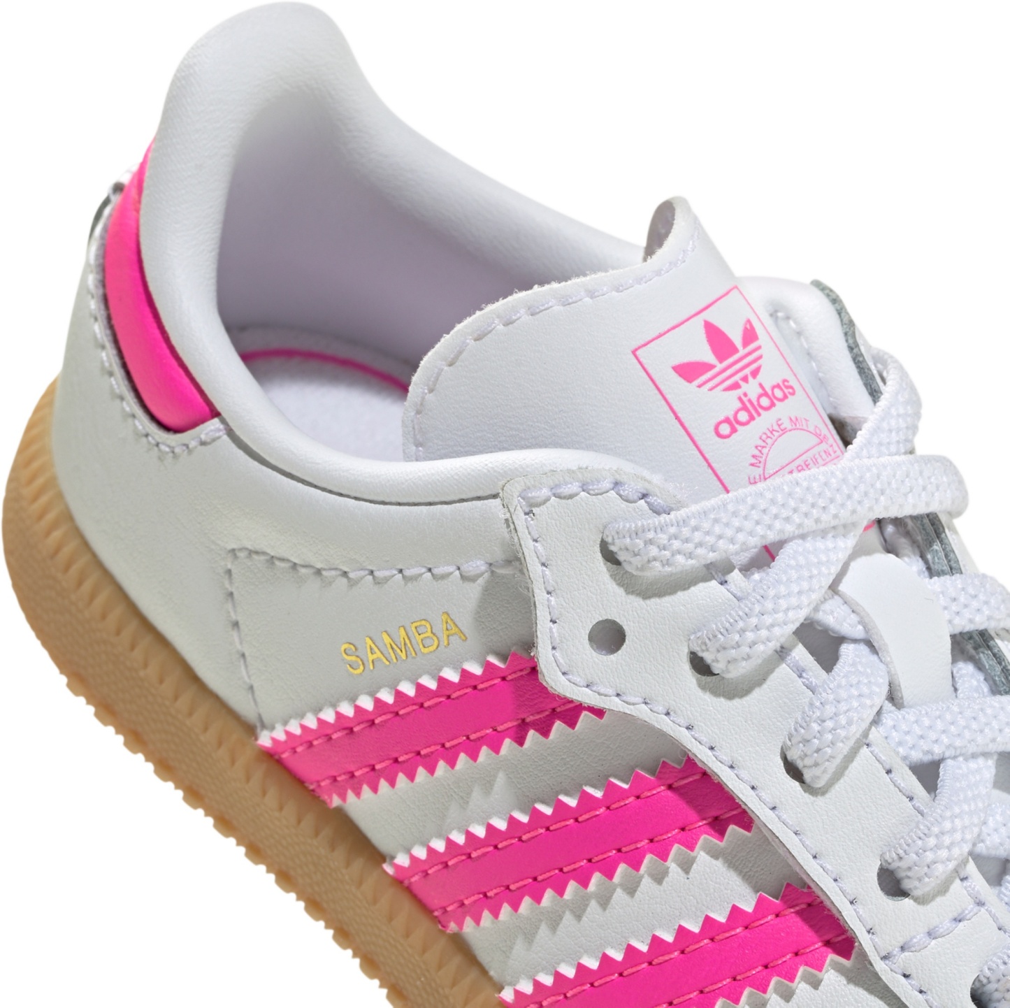 adidas Toddler Samba OG Shoes - White/Neon Pink - View 8