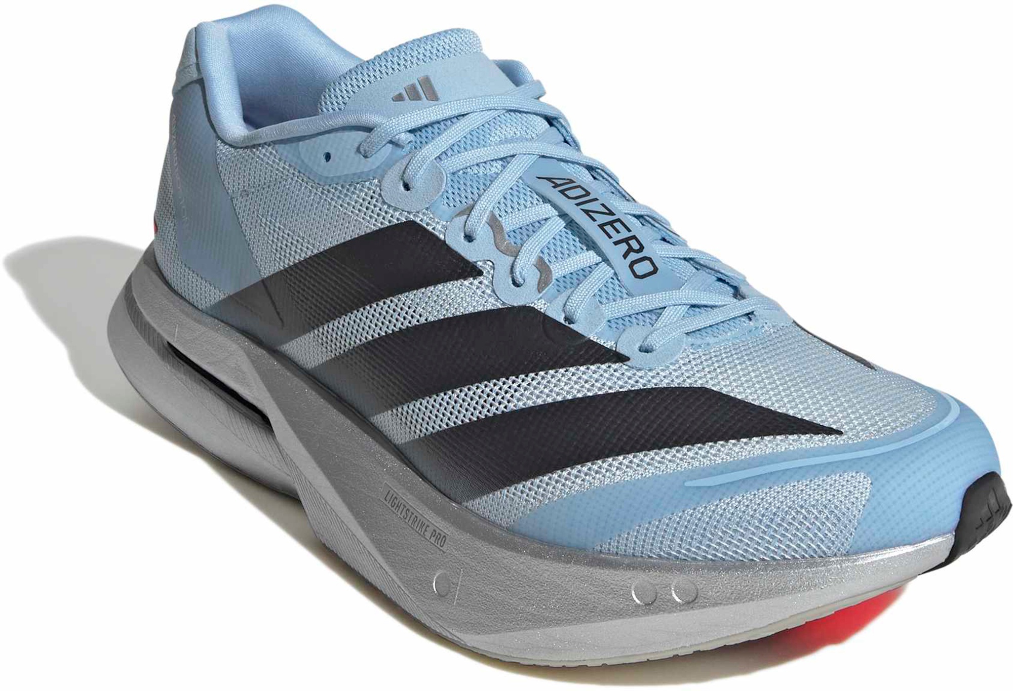 adidas Men's Adizero Boston 13 Running Shoes - Clear Sky/Carbon/Silver Mtllc - View 6