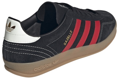 adidas Men's Gazelle Indoor Shoes - Core Black/Better Scarlet/Gum4 - View 5