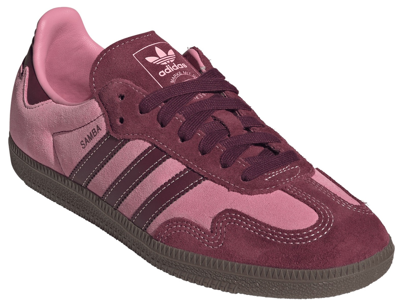 adidas Women's Samba OG Shoes - Pink Spark/Shadow Red - View 5