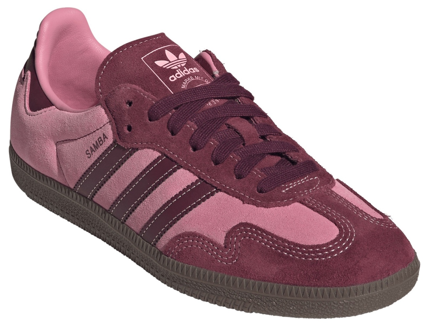 adidas Women's Samba OG Shoes - Pink Spark/Shadow Red - View 5