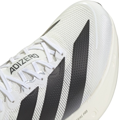 adidas Men's Adizero Boston 13 Running Shoes - White/Black/Grey - View 7