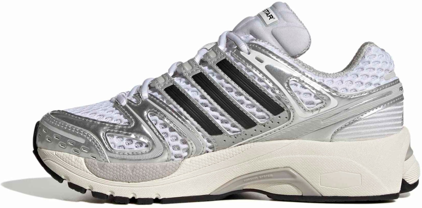 adidas Kids' Grade School AdiStar Control 5 Shoes - White/Silver Met/Grey One - View 4