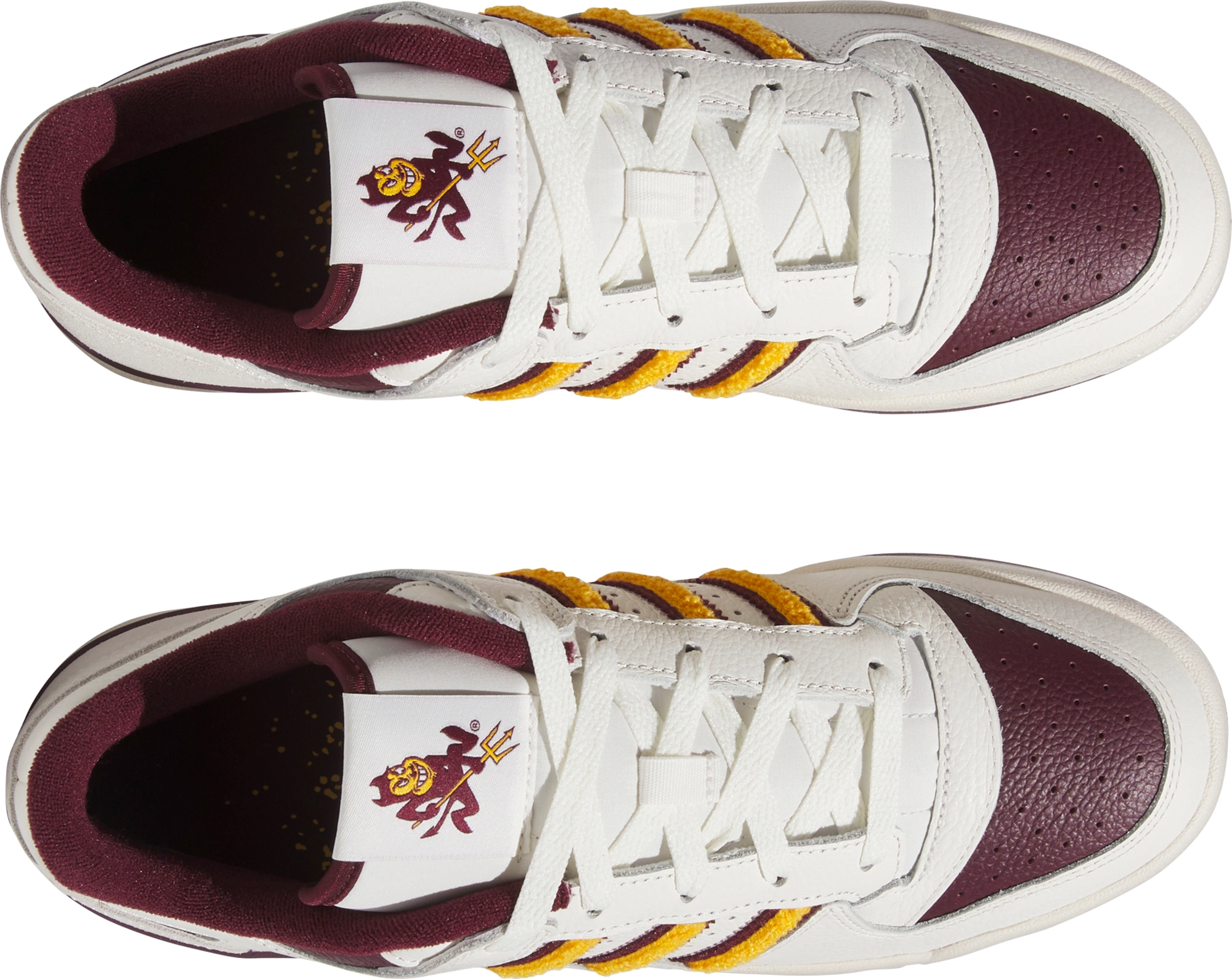 adidas Men's Forum Low Classic Arizona State Shoes - Maroon/Gold - View 4