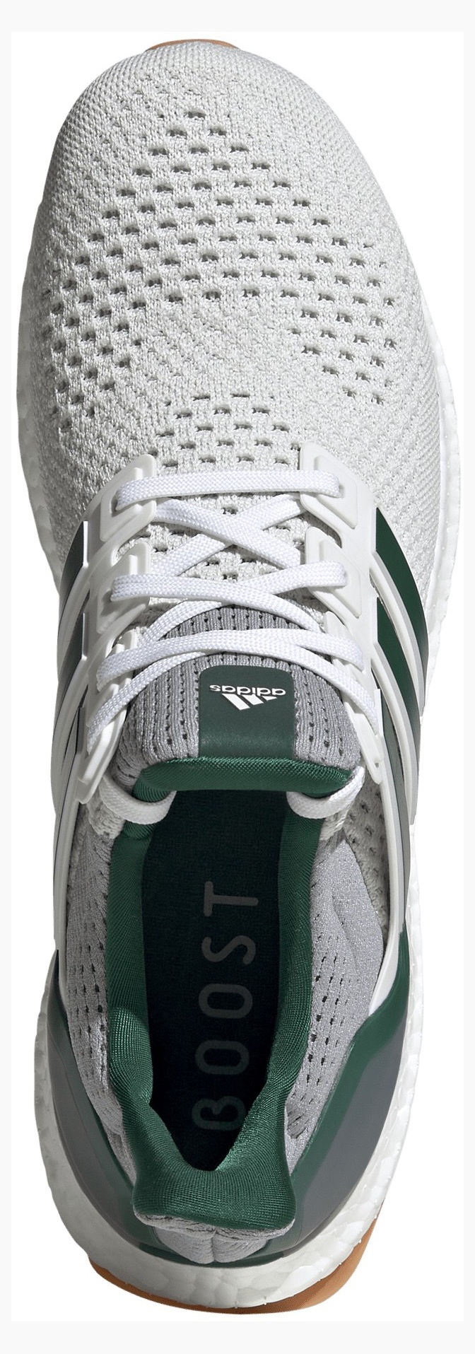 adidas Men's Ultraboost 1.0 DNA Shoes - Crystal White/Collegiate Green/Halo Silver - View 2