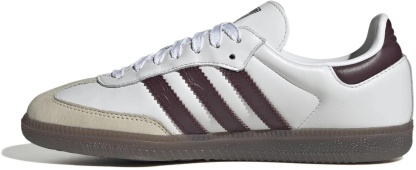 adidas Women's Samba OG Shoes - Suede/Croc White/Maroon - View 4
