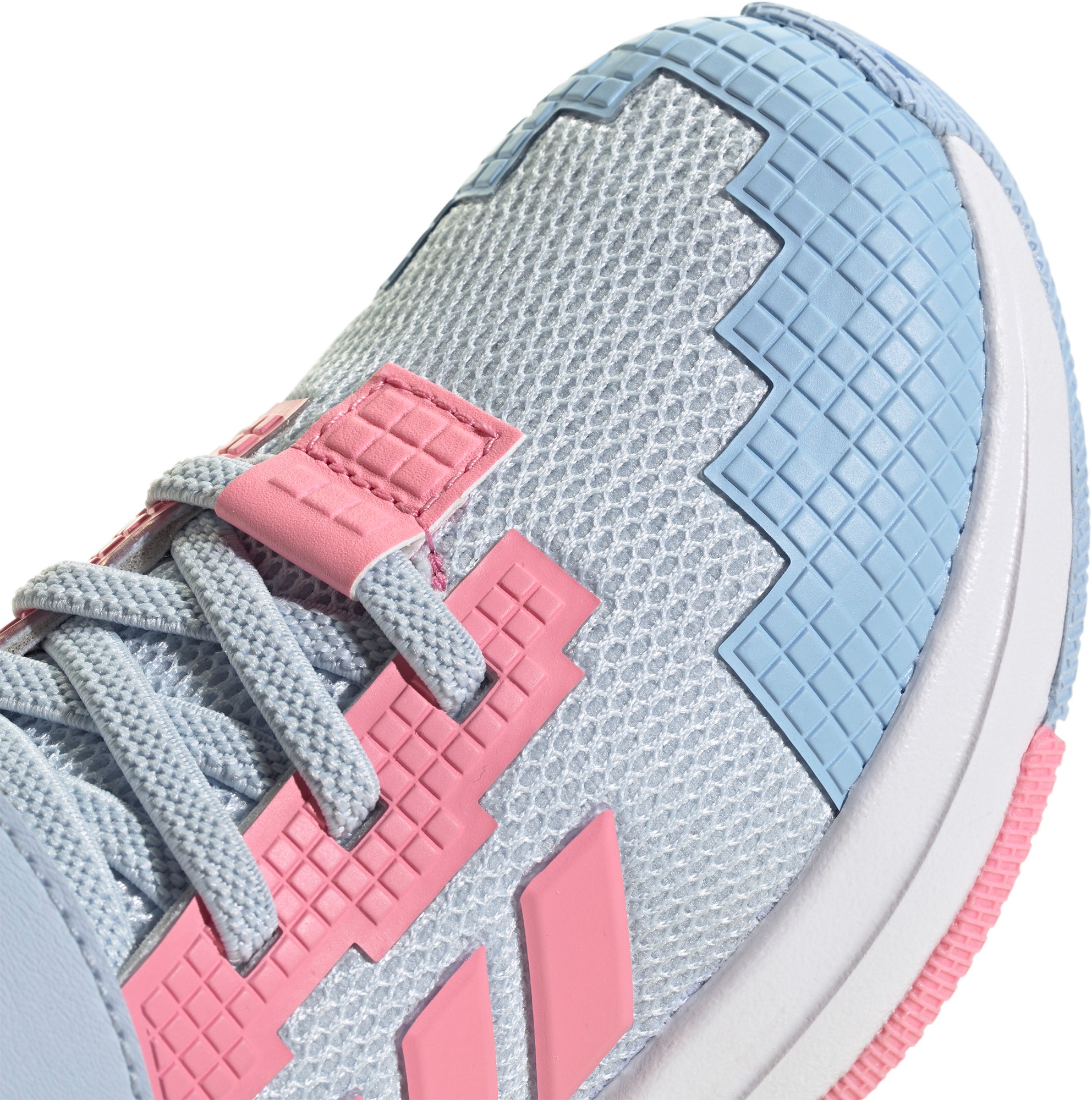 adidas Kids' Preschool Minecraft Pro Shoes - Crystal Sky/Bliss Pink/Glow Blue - View 7