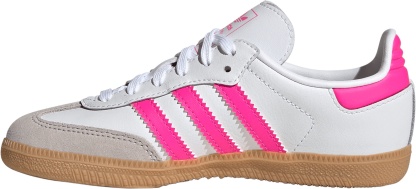 adidas Kids' Preschool Samba OG Shoes - White/Hot Pink - View 4