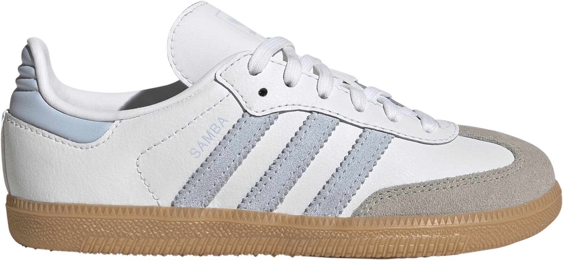 adidas Kids' Preschool Samba OG Shoes - White/Sky/Gum - View 1