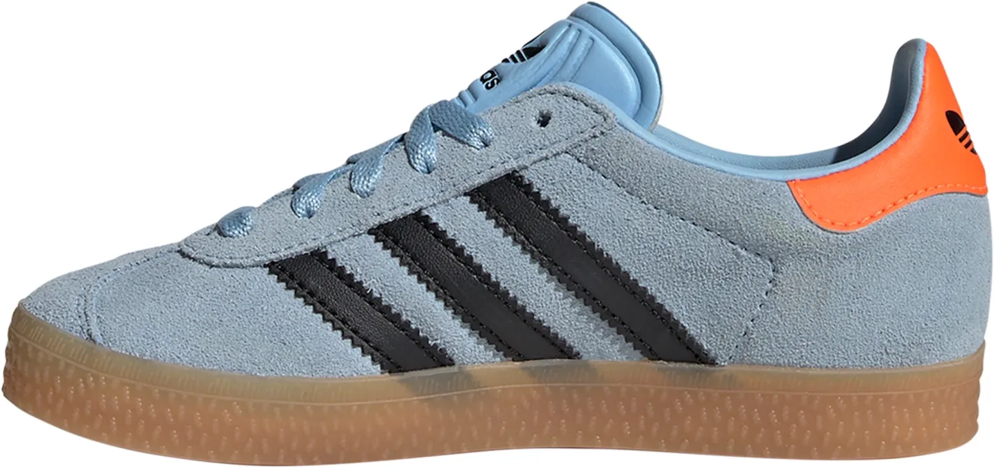 adidas Kids' Preschool Gazelle Shoes - Sky Blue/Black - View 4