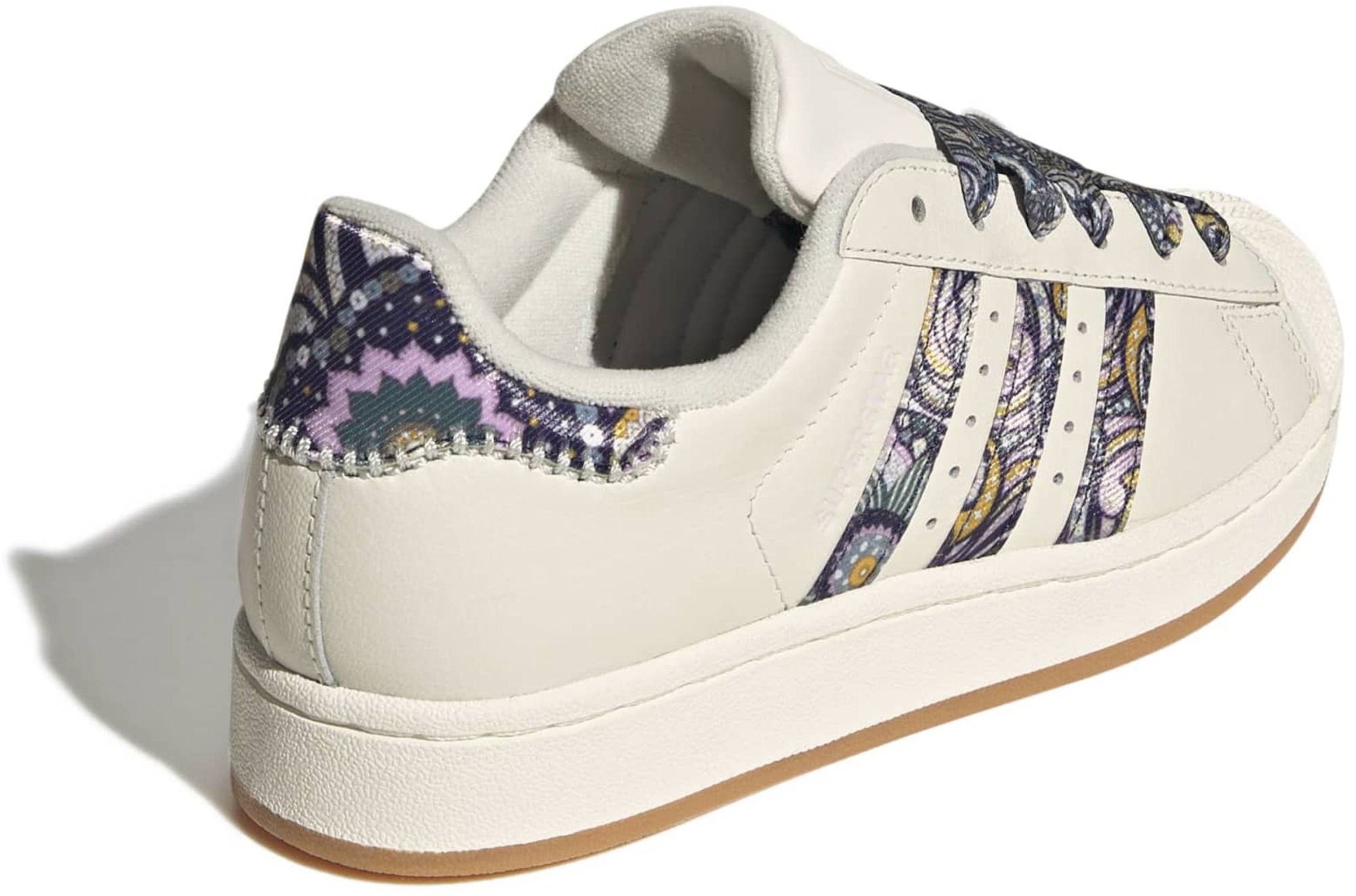 adidas Kids' Grade School Superstar II Shoes - Core White/Orchid Fusion/Gum 1 - View 5